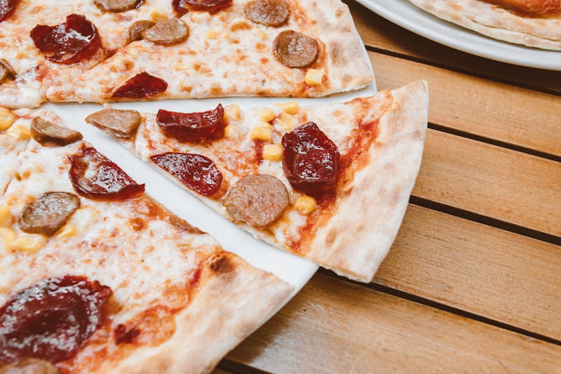 Meat Lovers pizza with sausage, bacon, and pepperoni